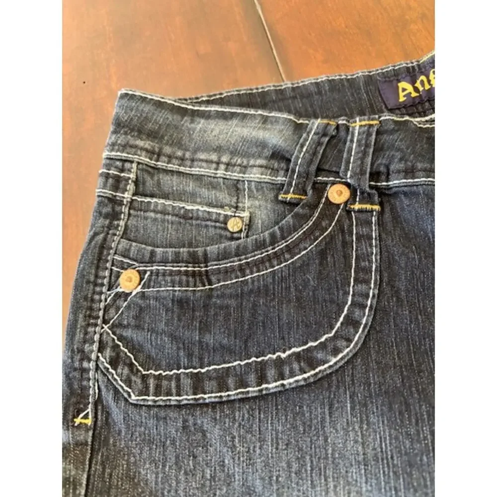 Angels Women's Size 18 Western Style Bootcut Denim‎ Blue Jeans NWT